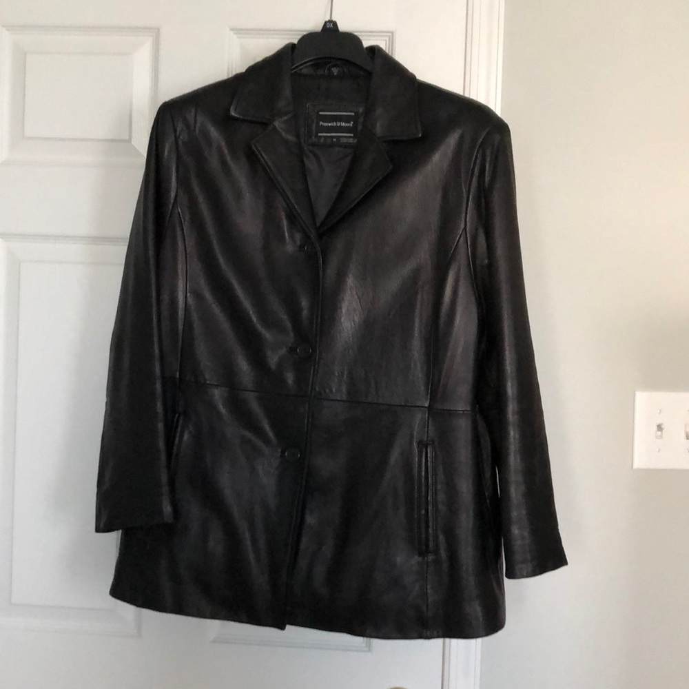 Black leather jacket